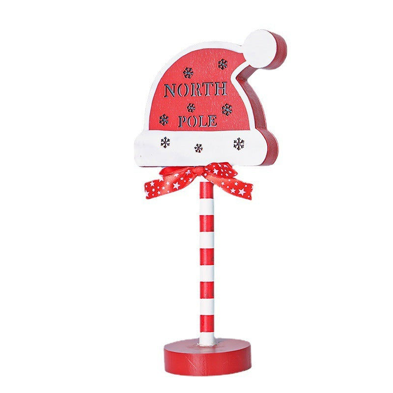 Christmas Road STOP Decorative Light Wooden